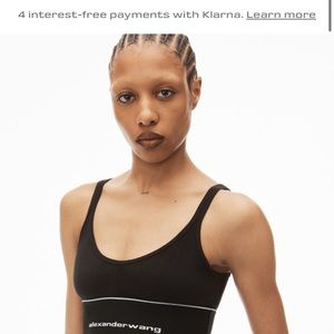 NWT Alexander wang logo elastic bra in ribbed jersey